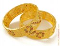 22K Gold Three Tone Kadas - Click here to buy online - 3,183 only..
