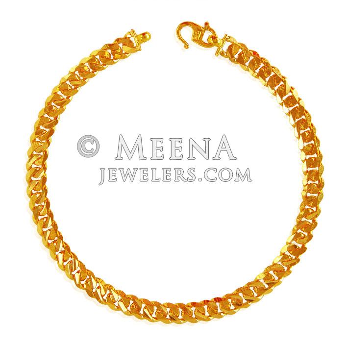 22K Gold Men Bracelet BrMb21226 22K Gold bracelet for men's is