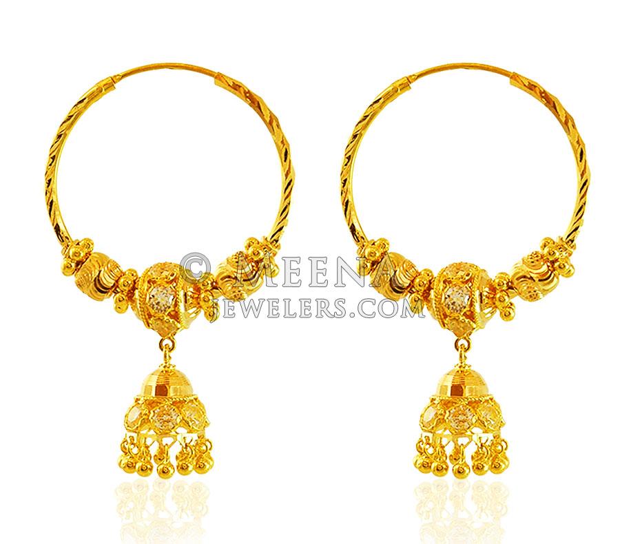 22K Gold Hoop Earrings ErHp17234 22K gold Bali / earrings. Earrings