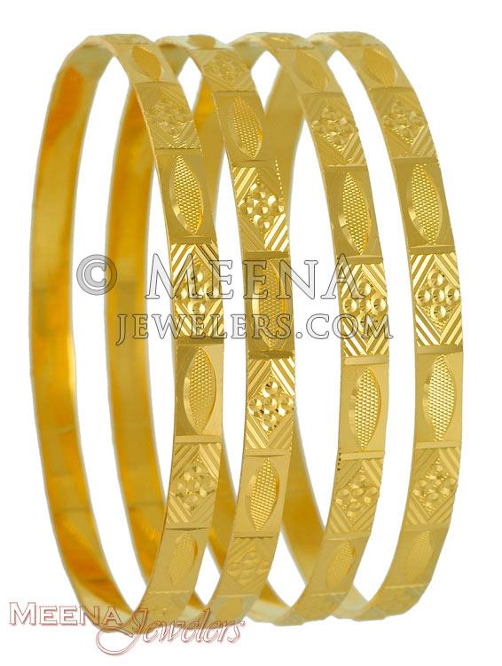 Set Pcs Lazer - Set Of Bangles 2 Pcs Only Bast3724 22kt Gold Bangles set pcs lazer set of bangles 2 pcs only bast3724 22kt gold bangles
