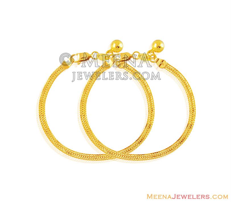 22K Two Tone Kids Payal GaPa16318 22k Gold Payal (Pair) for kids