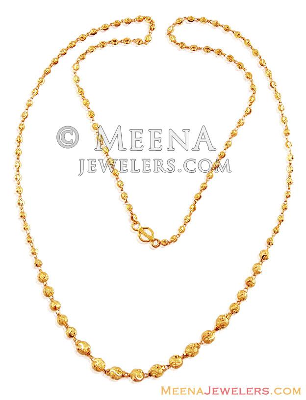 22K Gold Ladies Chain (24 Inches) ChLo16432 22K Gold ladies chain