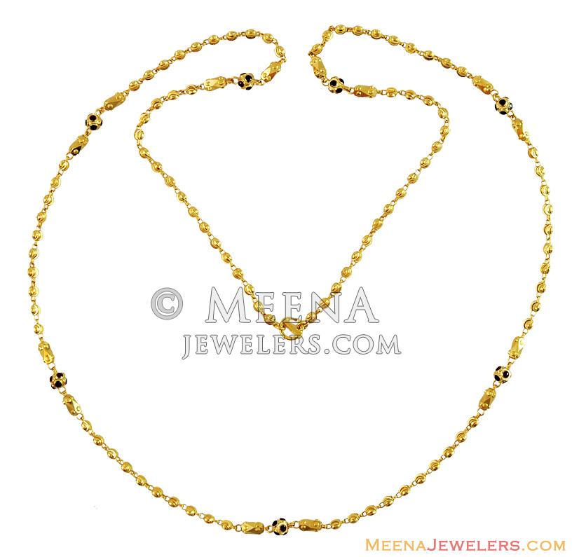 Ladies Fancy Long Ball Chain 22k ChLo14449 22Kt Gold Ladies Long