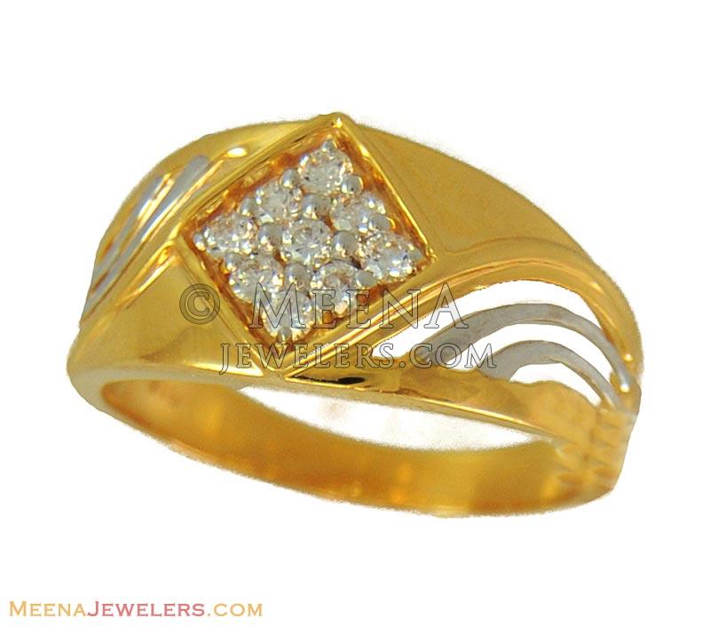 22k Mens Gold Signity Ring RiMs11337 22k gold fancy ring for mens