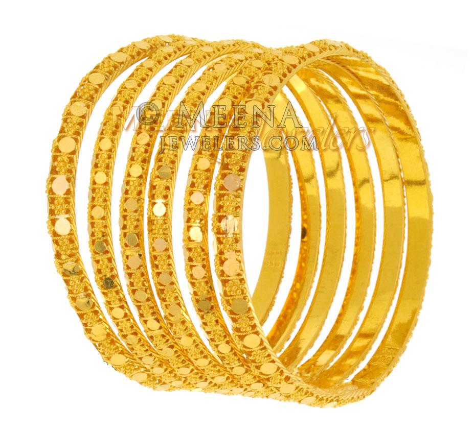 gold rubber bangles