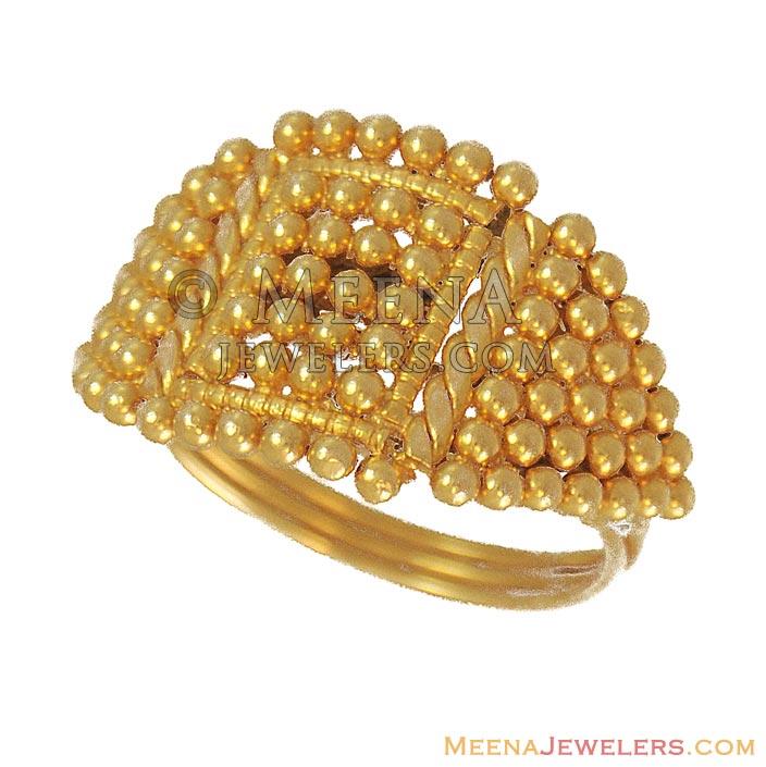 Indian Gold Ring (22 Karat) RiLg9688 22KT Gold Ladies ring ( full