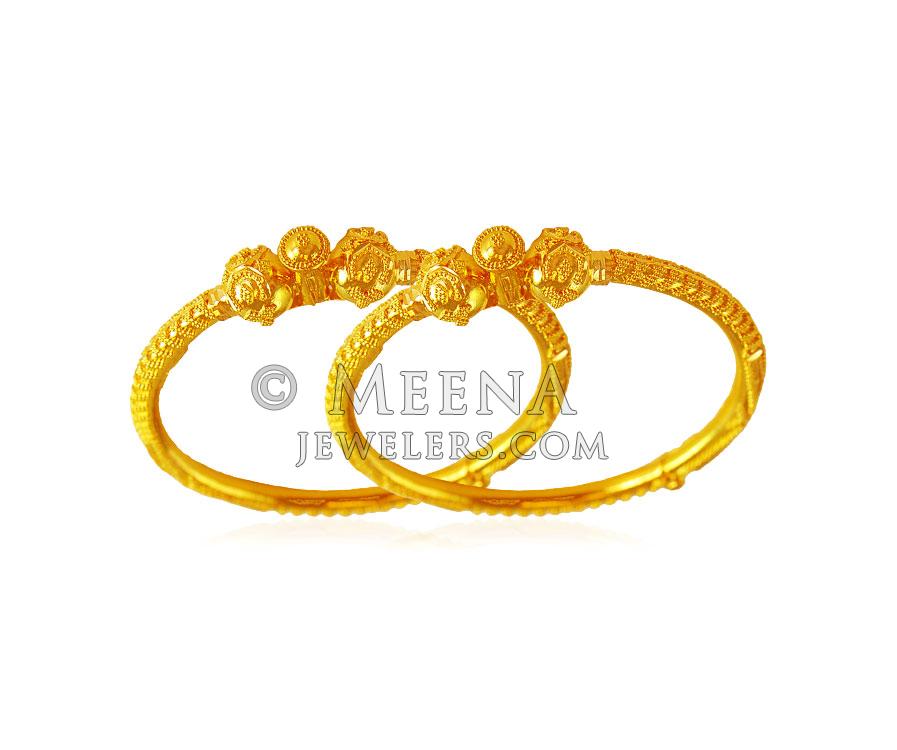 22K Gold Kids Kada BjBa20056 22K Gold Kids Kada (Set of 2). Kada is