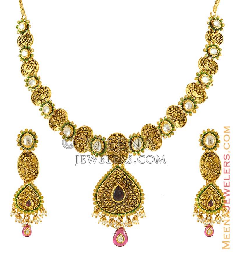 Exclusive Antique Necklace Set 22k Antique Necklace Sets on Pinterest