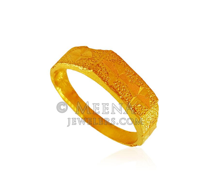 22kt Gold Baby Ring for Boys BjRi22416 22kt Gold Baby Boy Ring