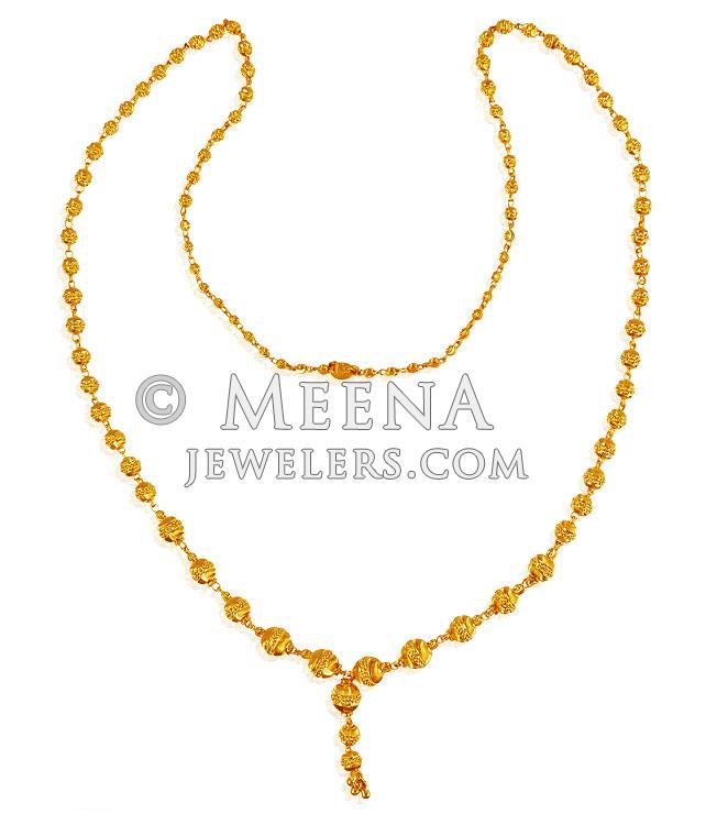 22K Gold Balls Chain(25 Inches) chfc21570 22K Gold chain is