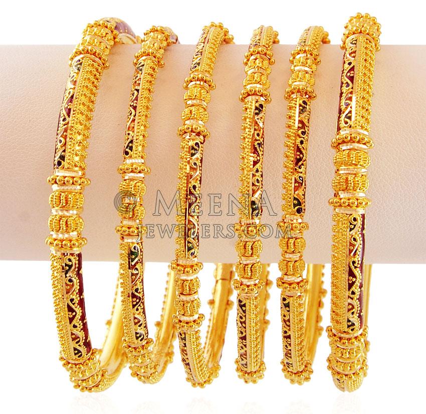 22k exclusive gold bangles 6 pc bast17425 22k gold pipe bangle set 6 pc exclusively 22k exclusive gold bangles 6 pc bast17425 22k gold pipe bangle set 6 pc exclusively
