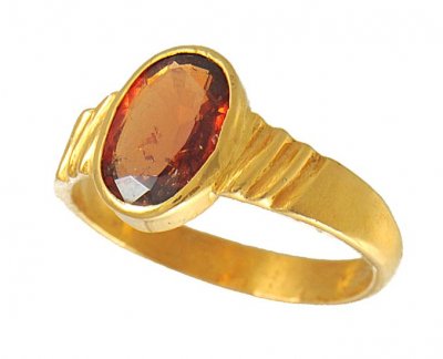 22k Gold Birthstone Ring (Gomed) ( Astrological BirthStone Rings )