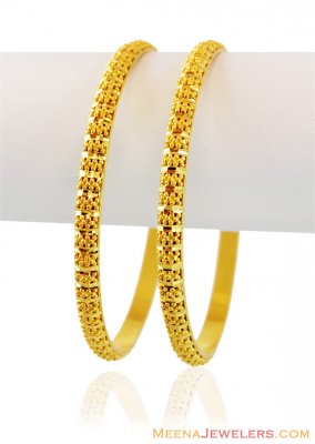 22Kt Gold Cutwork Design Bangles ( Gold Bangles )