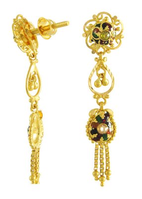 Fancy Gold Earrings ( 22Kt Gold Fancy Earrings )