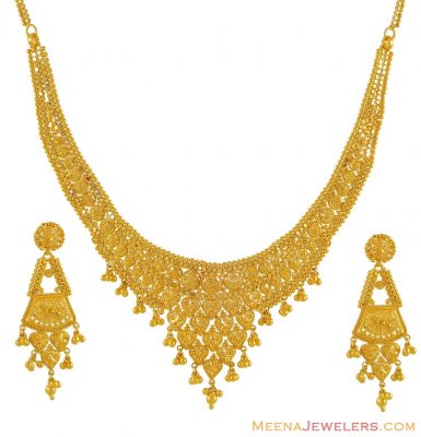 22k Gold Necklace Set ( 22 Kt Gold Sets )