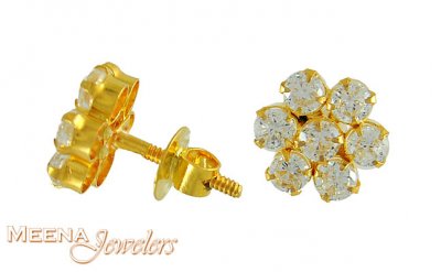 22K Gold Tops with CZ ( 22 Kt Gold Tops )