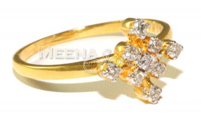 18Kt Yellow Gold Diamond Ring ( Diamond Rings )