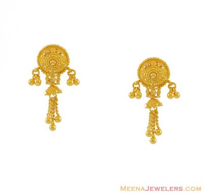 Gold Hanging Earrings(22k) ( 22Kt Gold Fancy Earrings )