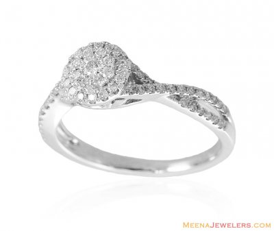 18K Spiral Shaped Diamond Ring ( Diamond Rings )