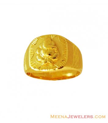 22K Gold Ganesha Ring ( Religious Rings )