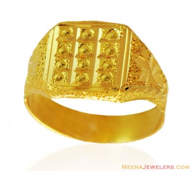 Yellow Gold Mens Ring ( Mens Gold Ring )