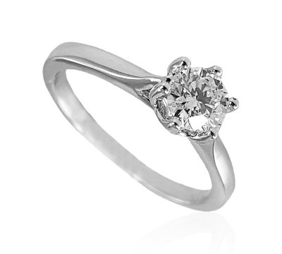 18K White Gold Diamond Ladies Ring  ( Diamond Rings )