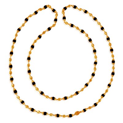 22 Karat Gold Black Tulsi Mala ( 22Kt Long Chains (Ladies) )