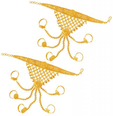 22k Gold Bridal Panja (Bracelet) ( Ladies Bracelets )