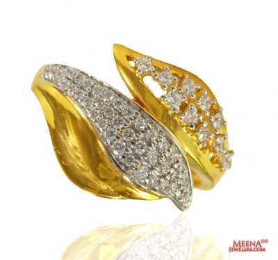 22 kt Gold CZ Ring ( Ladies Signity Rings )
