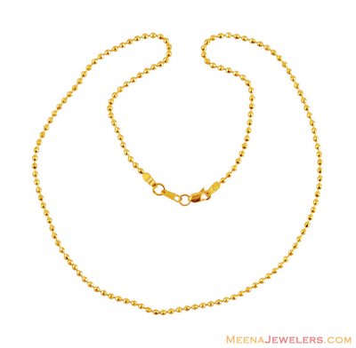 22K Gold Beads Chain ( 22Kt Gold Fancy Chains )