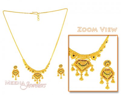 MeenaKari Necklace and Earrings ( 22 Kt Gold Sets )