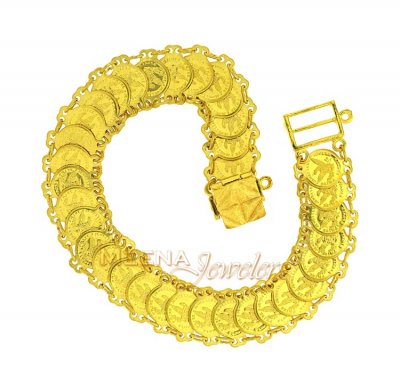 22K Ginni Style Gold Bracelet  ( Ladies Bracelets )
