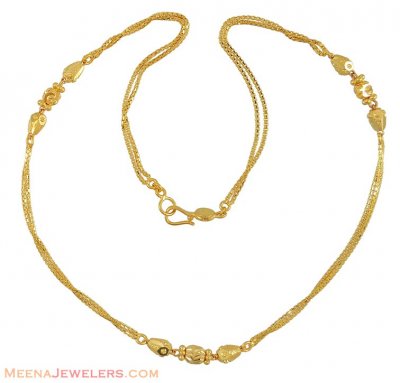 22K Gold layered Chain ( 22Kt Gold Fancy Chains )