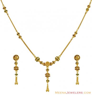 Indian Fancy Necklace Set (22Karat) ( Light Sets )