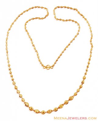 Gold Balls Ladies Chain (24 Inches) ( 22Kt Long Chains (Ladies) )