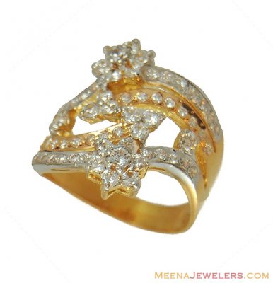 22K Designer Signity Ring ( Ladies Signity Rings )
