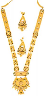 22 Kt Gold Bridal Set (Rani Har) ( Bridal Necklace Sets )