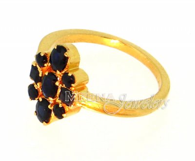 22 Kt Gold Precious Stone Ring ( Ladies Rings with Precious Stones )
