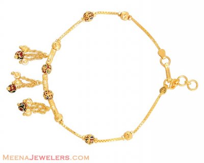 Enamel Paint bracelet (22k gold) ( Ladies Bracelets )