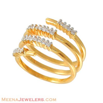 22 k Gold Spiral Style Ring ( Ladies Signity Rings )