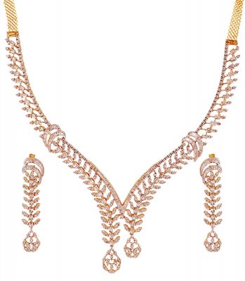 18K Exclusive Diamond Necklace Set ( Diamond Necklace Sets )