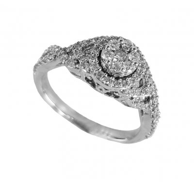 18k White Gold Diamond Ladies Ring  ( Diamond Rings )