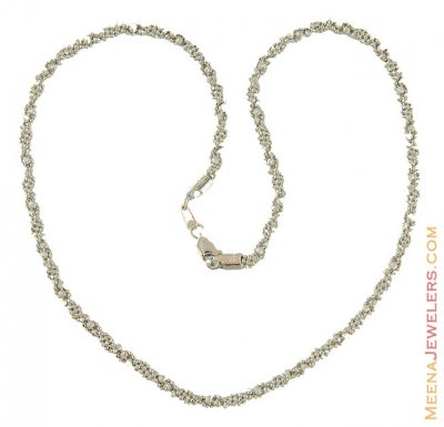 22kt white Gold Chain (Necklace)  ( 22Kt Gold Fancy Chains )