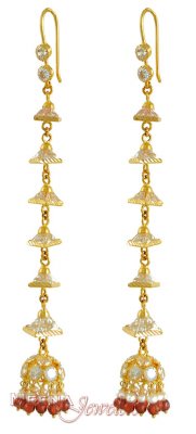 22Kt Gold Long Earrings ( Long Earrings )