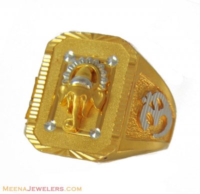 22K Gold Ganesh Ring ( Religious Rings )