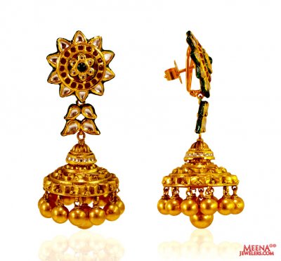 22kt Gold Exclusive Jhumki earrings ( 22Kt Gold Fancy Earrings )