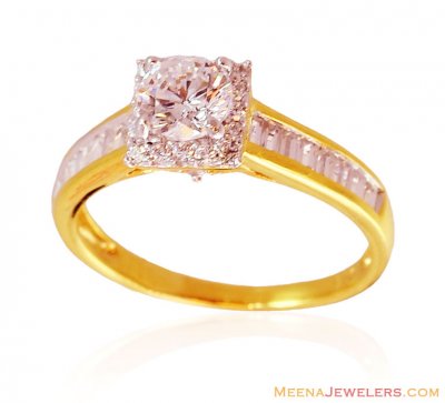Beautiful CZ Solitaire 22K Ring ( Ladies Signity Rings )