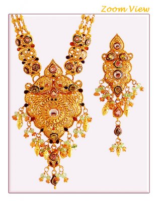 Indian Antique Patta Haar (22Kt) ( Bridal Necklace Sets )