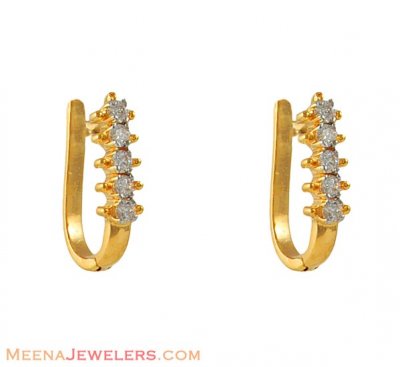22k Gold signity clip on earring ( Clip On Earrings )