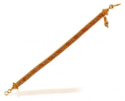 22 Karat Gold Two Tone Bracelet  ( Ladies Bracelets )